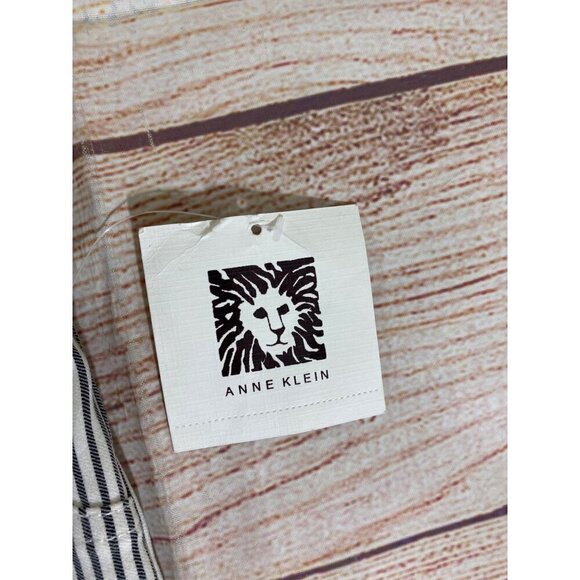 NWT Anne Klein Women's Stripe Slim Crop Casual Pants - 6 - Picture 8 of 13